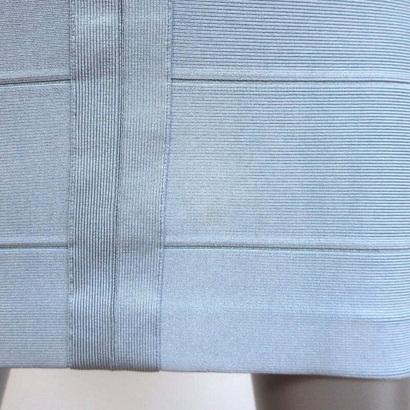 Herve Leger Criss Cross Bandage Dress Light Blue Size Small Sleeveless Mini - Picture 6 of 8